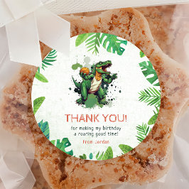 恐竜の最初の誕生日パーティー ラウンドシール