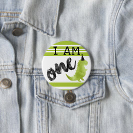 恐竜の最初の誕生日ボタン恐竜テーマ 缶バッジ