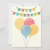 恐竜の最初の誕生日招待状 招待状 (裏面)