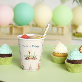 恐竜の最初の誕生日紙カップ – One-a-Saurus 紙コップ