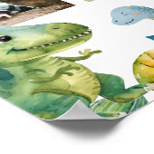 恐竜の最初の誕生日12フォトマイルストーンポスター ポスター (角)