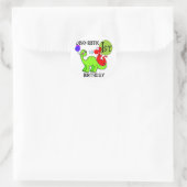 恐竜の最初誕生日のTシャツおよびギフト ラウンドシール (バッグ)