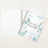 恐竜の月と週 プランナー手帳 (ディスプレー)