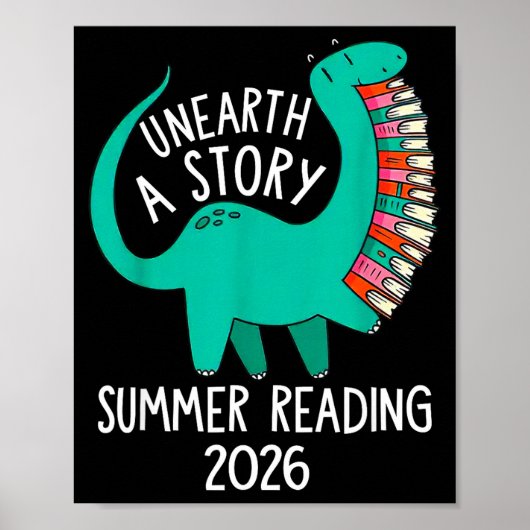 恐竜の本でストーリーを掘り起こす夏の読書2026 ポスター (正面)
