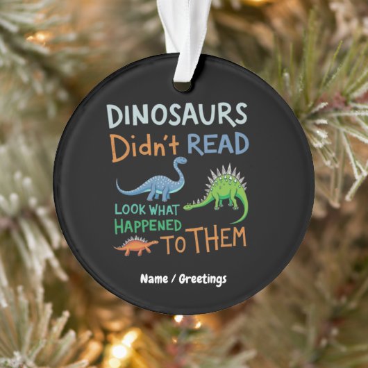 恐竜の本は読何が起こったのかを見なかった オーナメント (ツリー)