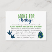 恐竜の本ベビー招待状挿入 エンクロージャーカード (正面)