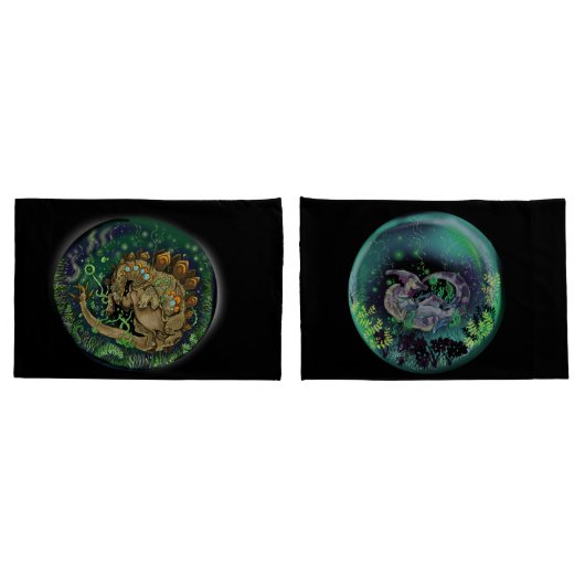 恐竜の枕カバーセット 枕カバー (バックセット)