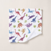 恐竜の柄の子供または子供用バスルーム バスタオルセット (ウォッシュタオル)