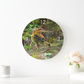 恐竜の棘徐脈 ラージ壁時計 (ホーム)