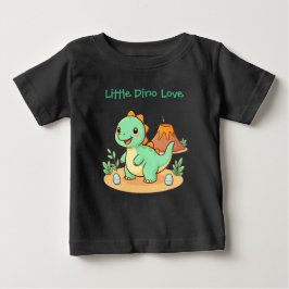 恐竜の楽しいベビー/幼児用コットンTシャツ ベビーTシャツ