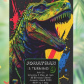 恐竜の楽しい時間が過ぎ去る 招待状