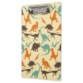 恐竜の模様のシルエット クリップボード (左)