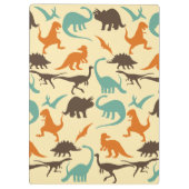 恐竜の模様のシルエット クリップボード (裏面)