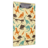 恐竜の模様のシルエット クリップボード (右)