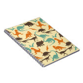 恐竜の模様のシルエット ノートブック (右側)