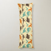 恐竜の模様のシルエット ボディピロー (裏面 (縦))