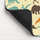 恐竜の模様のシルエット マウスパッド (コーナー)