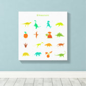 恐竜の模様 キャンバスプリント (インサイチュ (ウッドフロア))