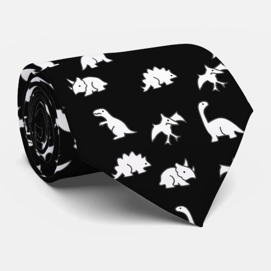 恐竜の模様 ネクタイ (ロール)