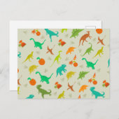 恐竜の模様 ポストカード (正面/裏面)