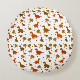 恐竜の模様 ラウンドクッション