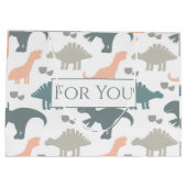 恐竜の模様 ラージペーパーバッグ (裏面)