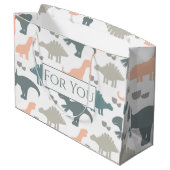 恐竜の模様 ラージペーパーバッグ (裏面アングル)