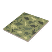 恐竜の模様、恐竜のシルエット、緑のDino タイル (側面)