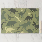 恐竜の模様、恐竜のシルエット、緑のDino ペーパーパッド (インサイチュ)