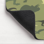 恐竜の模様、恐竜のシルエット、緑のDino マウスパッド (コーナー)