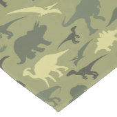 恐竜の模様、恐竜のシルエット、緑のDino ミディアムテーブルランナー (コーナー)