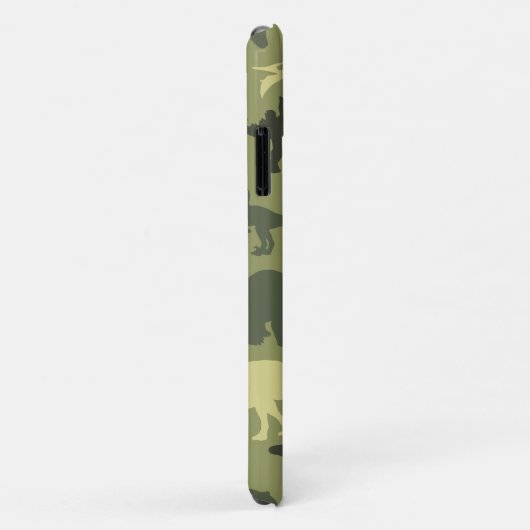 恐竜の模様、恐竜のシルエット、緑のDino Case-Mate iPhoneケース (裏面/右)