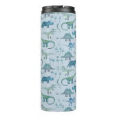 恐竜の模様（青） タンブラー (裏面)