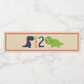 恐竜の水ボトルラベル ペットボトルラベル (シングルラベル)