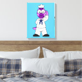 恐竜の水兵パキセファロスサウルス。 キャンバスプリント (インサイチュ (寝室))