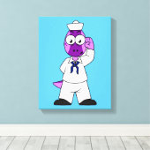 恐竜の水兵パキセファロスサウルス。 キャンバスプリント (インサイチュ (ウッドフロア))