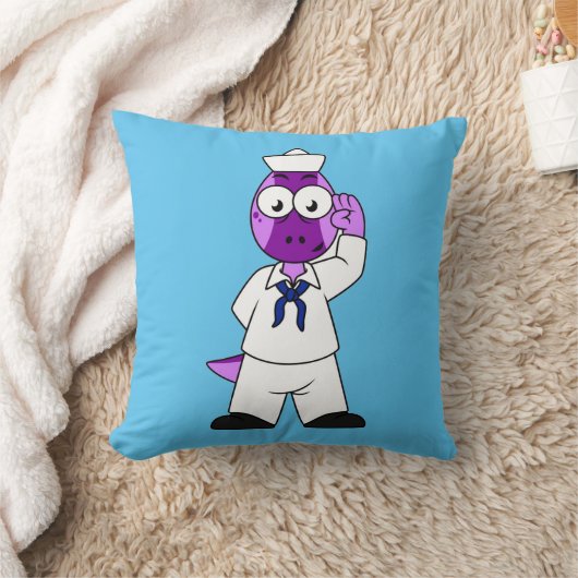 恐竜の水兵パキセファロスサウルス。 クッション (ブランケット)