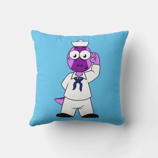 恐竜の水兵パキセファロスサウルス。 クッション (裏面)