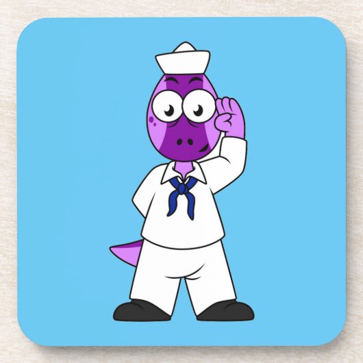 恐竜の水兵パキセファロスサウルス。 コースター (正面)