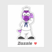 恐竜の水兵パキセファロスサウルス。 シール (シート)