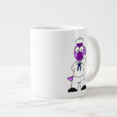 恐竜の水兵パキセファロスサウルス。 ジャンボコーヒーマグカップ (正面右)