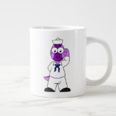 恐竜の水兵パキセファロスサウルス。 ジャンボコーヒーマグカップ (右)