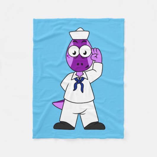 恐竜の水兵パキセファロスサウルス。 フリースブランケット (正面)