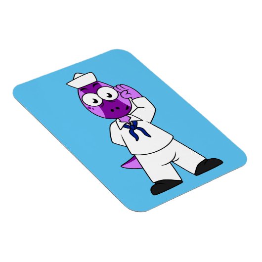 恐竜の水兵パキセファロスサウルス。 マグネット (右側)