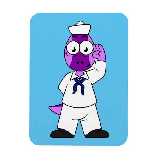 恐竜の水兵パキセファロスサウルス。 マグネット (縦)