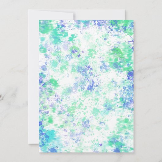 恐竜の水彩の最初の誕生日パーティー 招待状 (裏面)