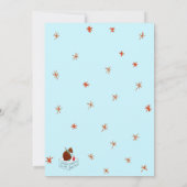 恐竜の水彩可愛い誕生日パーティー 招待状 (裏面)