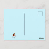 恐竜の水彩画がかわいい誕生日パーティー ポストカード (裏面)