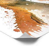 恐竜の水彩画 ポスター (角)