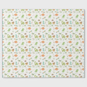 恐竜の水彩誕生日 ラッピングペーパー (フラット)